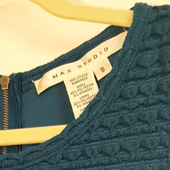 Max Studio Teal Textured Dress - Picture 5 of 6